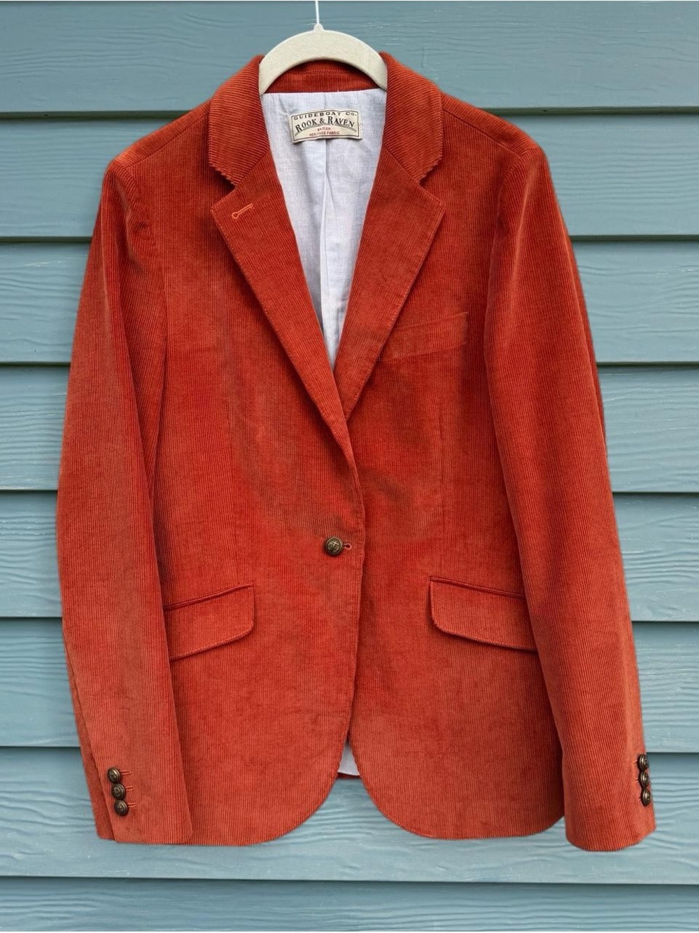 Men’s Corduroy Blazer - Rust Orange